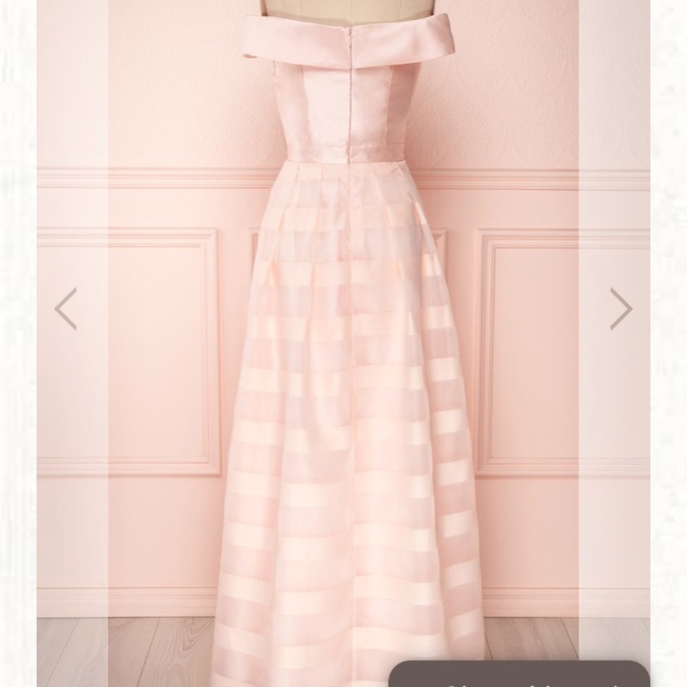 Pink off the shoulder dress
